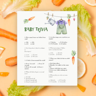 Papier Baby Shower Bébé Légume Jeu de Baby Shower