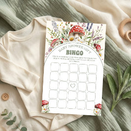 Papier Baby shower Bingo game Card