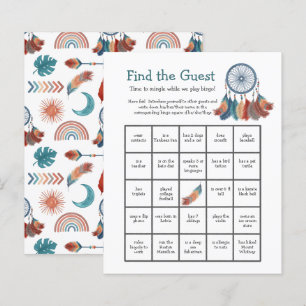 Papier Baby shower Bingo Jeu Dreamcatcher Trouvez l'invit
