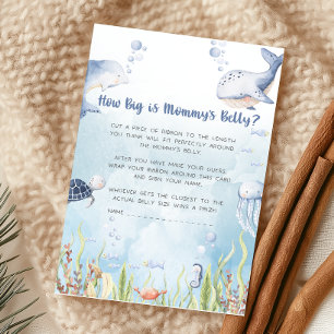 Papier Baby Shower Bleu Sous la Mer Jeu de Taille