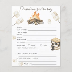 Papier Baby shower Bonfire - prédictions et conseils bébé
