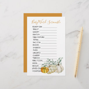 Papier Baby shower Brouillard Automne Citrouille Vert