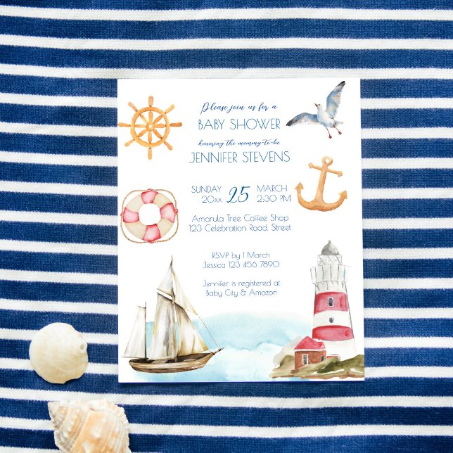 Papier Baby shower budget de voilier nautique (Créateur téléchargé)