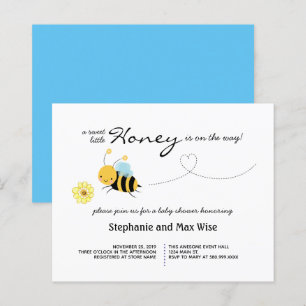 Papier Baby shower Budget Invitation des couples d'abeill