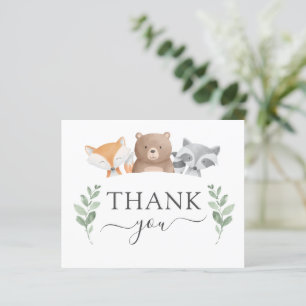 Papier Baby Shower Budget Merci Bois et Feuillage