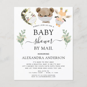 Papier Baby shower Budgétaire Par Mail Woodland Invitatio