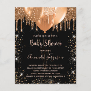 Papier Baby shower budgétaire parties scintillant en or n