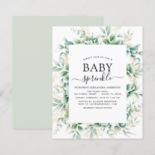 Papier Baby shower budgétaire Saupoudrer Eucalyptus géomé