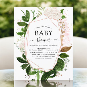 Papier Baby shower budgétaire Verdure Botanique Géométriq