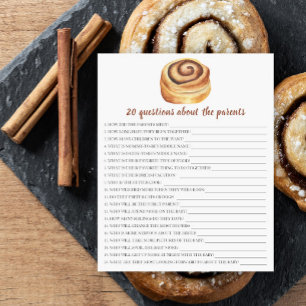 Papier Baby shower Bun - 20 questions sur les parents