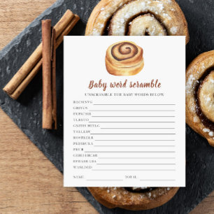 Papier Baby shower Bun - Mots mêlés pour bébé