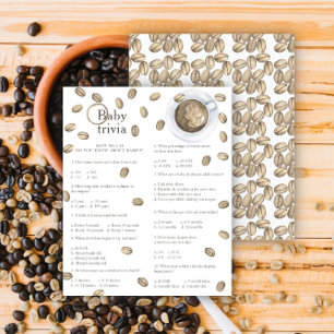 Papier Baby shower café - Baby Trivia Jeu