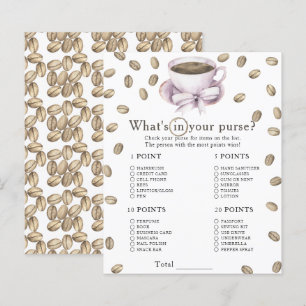 Papier Baby shower café - Ce qu'il y a dans votre sac à m