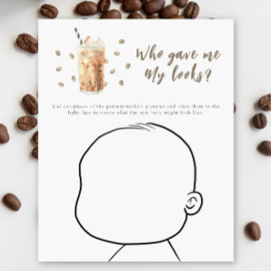 Papier Baby shower café glacé - Qui m'a donné mon apparen
