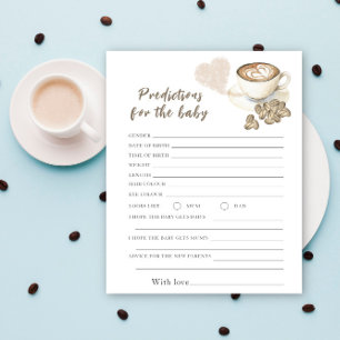 Papier Baby shower café - prédictions et conseils bébé