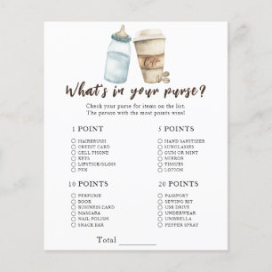 Papier baby shower café - Qu'est-ce que vous avez dans vo
