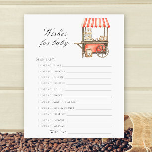 Papier Baby shower café - vœux pour bébé