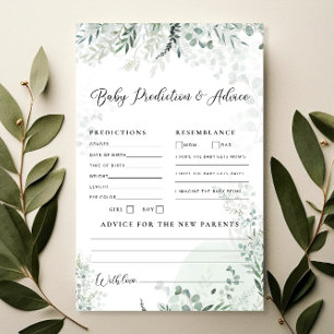 Papier Baby shower Chic Eucalyptus Prédictions et conseil