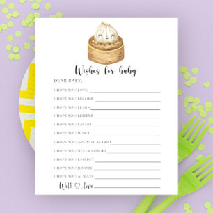 Papier Baby shower chinois à benne Désirs pour bébé