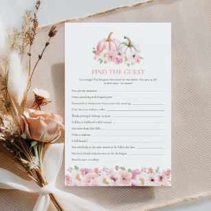 Papier Baby shower citrouille Trouvez le jeu d'invité