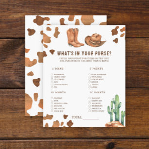 Papier Baby Shower Cowboy - Qu'est-ce qu'il y a dans votr