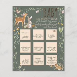 Papier Baby shower d'amis de la forêt