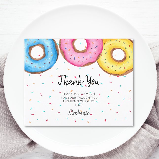 Papier Baby shower d'aquarelle budgétaire Donuts (Créateur téléchargé)