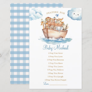 Papier Baby shower d'arche de mignonette Boy Noah Prières