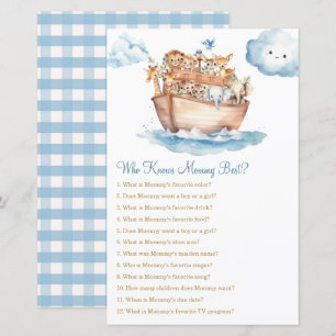 Papier Baby shower d'arche du garçon Noah qui connaît mam