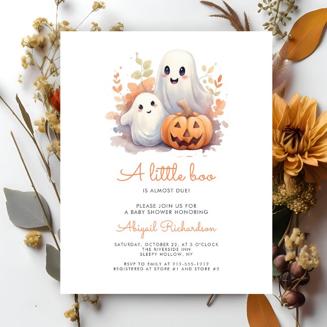 Papier Baby shower d'automne du Citrouille de Little Boo (Créateur téléchargé)
