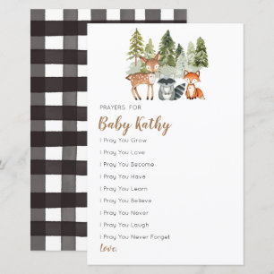 Papier Baby shower d'aventures pour animaux de cerfs Priè