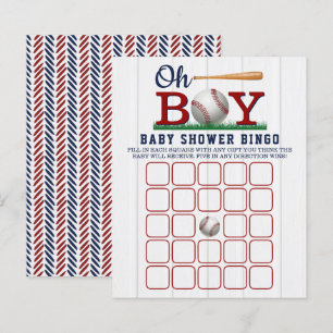 Papier Baby shower de baseball Boys Bingo