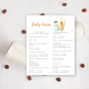Papier Baby shower de bière - Baby Trivia jeu