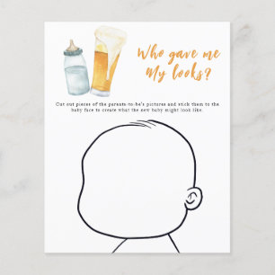 Papier Baby shower de bière - Qui m'a donné mes regards ?