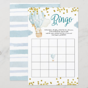 Papier Baby shower de Bingo Hot Air Balloon Jungle