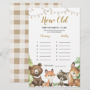 Papier Baby shower de bois Quel âge avaient les parents