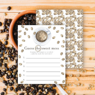 Papier Baby shower de café bébé Guess the sweet mess jeu