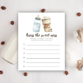 Papier Baby shower de café bébé Guess the sweet mess jeu