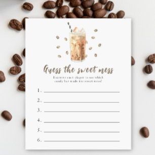 Papier Baby shower de café bébé Guess the sweet mess jeu