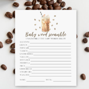 Papier Baby shower de café glacé - Bébé Mot