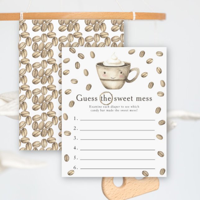 Papier Baby shower de café Guess the sweet mess jeu (Créateur téléchargé)