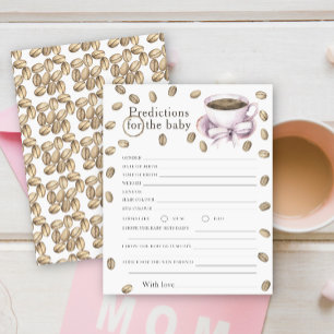 Papier Baby shower de café - prédictions et conseils bébé