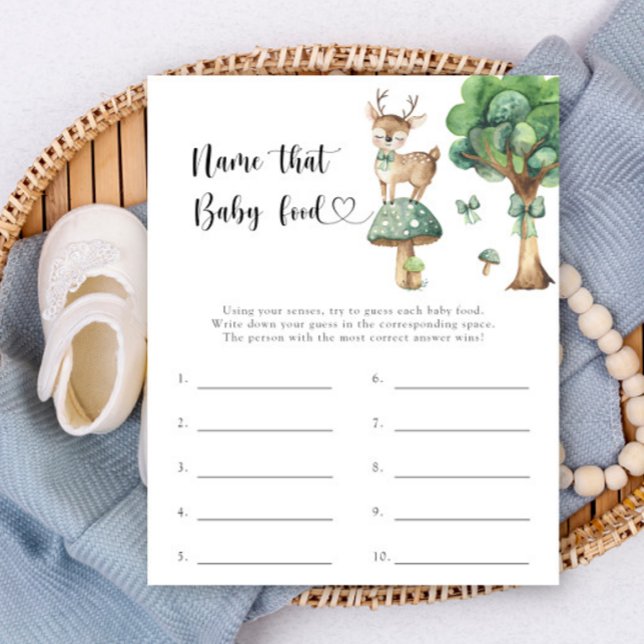 Papier Baby shower de cerfs - Nom du jeu d'alimentation p (Créateur téléchargé)