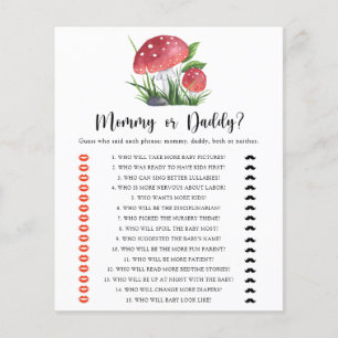 Papier Baby shower de champignons Jeu maman ou papa