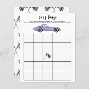 Papier Baby shower de course jeu de bingo