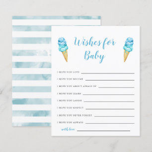 Papier Baby shower de crème glacée bleue Wives for Baby C