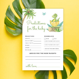 Papier Baby shower de dinosaures mûres Prédictions et con