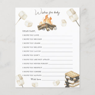 Papier Baby shower de feu de camp - voeux pour bébé