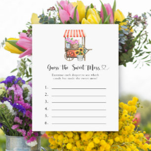 Papier Baby shower de fleurs - Devinez le jeu Sweet Mess