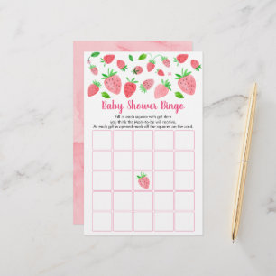 Papier Baby shower de fraises vertes Bingo Jeu